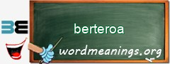 WordMeaning blackboard for berteroa